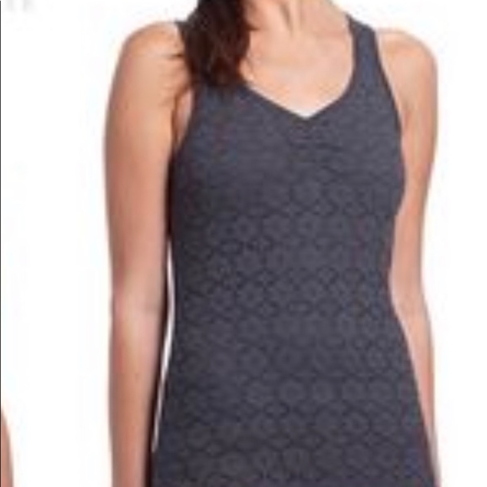 Anthropologie Eloise lace tank top grey size small